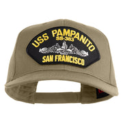 USS Pampanito SS-383 Submarine San Francisco Patched Solid Cotton Twill Pro Style Cap - Khaki OSFM
