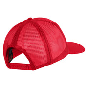 Enduring Freedom 2001 2021 Veteran Patched Solid Cotton Twill 5 panel Mesh Back Cap - Red OSFM