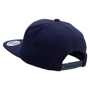 Colorful Funky Logo Embroidered Wool Blend Prostyle Snapback - Navy OSFM