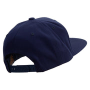 Colorful Funky Logo Embroidered Wool Blend Prostyle Snapback - Navy OSFM