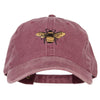 Bumblebee Embroidered Washed Buckle Cap