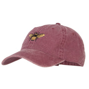 Bumblebee Embroidered Washed Buckle Cap