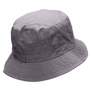 Clover Circle Embroidered Pigment Dyed Bucket Hat - Charcoal OSFM