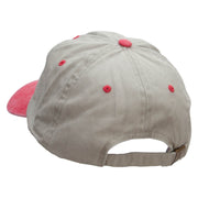 Hooked Heart Embroidered Pigment Dyed Wash Cap - Beige-Red OSFM