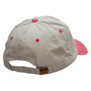 Hooked Heart Embroidered Pigment Dyed Wash Cap - Beige-Red OSFM