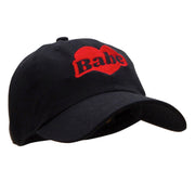 Babe Heart Embroidered Unstructured Cotton Twill Washed Cap