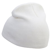 Venezuela Bird Embroidered 8 Inch Short Beanie - White OSFM