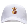 Military Star Badge Embroidered Solid Cotton Prostyle Twill Mesh Cap