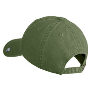 US Space Force Retired Delta Embroidered Washed Solid Pigment Dyed Cotton Twill Brass Buckle Cap - Olive OSFM