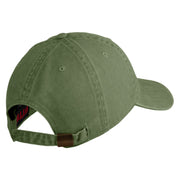 US Space Force Retired Delta Embroidered Washed Solid Pigment Dyed Cotton Twill Brass Buckle Cap - Olive OSFM