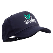 U.S Army Eagle Retired Five Panels Pro Style Trucker Mesh Cap - Navy OSFM