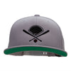 Baseball Field Embroidered Wool Blend Two Tone Cap