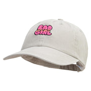 Bad Girl Embroidered Pigment Dyed Wash Cap - Putty OSFM