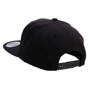 Colorful Funky Logo Embroidered Wool Blend Prostyle Snapback - Black OSFM