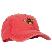 Bumblebee Embroidered Washed Buckle Cap