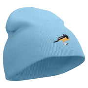 Venezuela Bird Embroidered 8 Inch Short Beanie - Lt-Blue OSFM