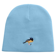 Venezuela Bird Embroidered 8 Inch Short Beanie - Lt-Blue OSFM