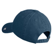 US Space Force Retired Delta Embroidered Washed Solid Pigment Dyed Cotton Twill Brass Buckle Cap - Navy OSFM