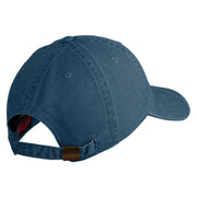 US Space Force Retired Delta Embroidered Washed Solid Pigment Dyed Cotton Twill Brass Buckle Cap - Navy OSFM
