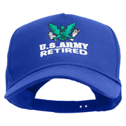 U.S Army Eagle Retired Five Panels Pro Style Trucker Mesh Cap - Royal OSFM