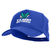 U.S Army Eagle Retired Five Panels Pro Style Trucker Mesh Cap - Royal OSFM