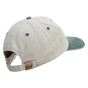 Bad Girl Embroidered Pigment Dyed Wash Cap - Beige-Green OSFM