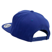 Colorful Funky Logo Embroidered Wool Blend Prostyle Snapback - Royal OSFM