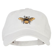 Bumblebee Embroidered Washed Buckle Cap