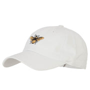 Bumblebee Embroidered Washed Buckle Cap