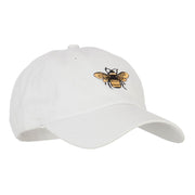 Bumblebee Embroidered Washed Buckle Cap