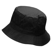 Clover Circle Embroidered Pigment Dyed Bucket Hat - Black OSFM