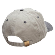 Hooked Heart Embroidered Pigment Dyed Wash Cap - Beige-Black OSFM