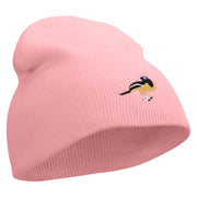 Venezuela Bird Embroidered 8 Inch Short Beanie - Pink OSFM