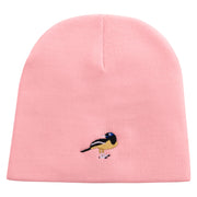 Venezuela Bird Embroidered 8 Inch Short Beanie - Pink OSFM