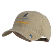 US Space Force Retired Delta Embroidered Washed Solid Pigment Dyed Cotton Twill Brass Buckle Cap - Khaki OSFM