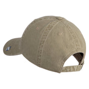 US Space Force Retired Delta Embroidered Washed Solid Pigment Dyed Cotton Twill Brass Buckle Cap - Khaki OSFM
