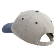 Bad Girl Embroidered Pigment Dyed Wash Cap - Beige-Navy OSFM