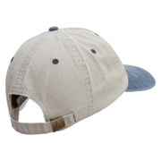 Bad Girl Embroidered Pigment Dyed Wash Cap - Beige-Navy OSFM