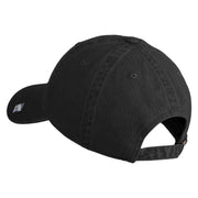 US Space Force Retired Delta Embroidered Washed Solid Pigment Dyed Cotton Twill Brass Buckle Cap - Black OSFM