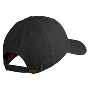 US Space Force Retired Delta Embroidered Washed Solid Pigment Dyed Cotton Twill Brass Buckle Cap - Black OSFM