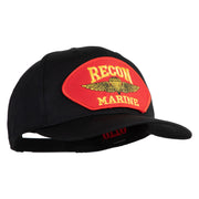 Recon Marine Patched Solid Cotton Twill Pro Style Cap - Black OSFM
