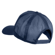 Desert Storm Iraqi Freedom Veteran Patched Solid Cotton Twill 5 panel Mesh Back Cap - Navy OSFM