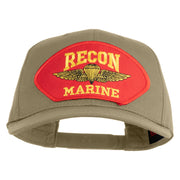 Recon Marine Patched Solid Cotton Twill Pro Style Cap - Khaki OSFM