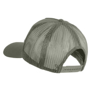 Desert Storm Iraqi Freedom Veteran Patched Solid Cotton Twill 5 panel Mesh Back Cap - Grey OSFM