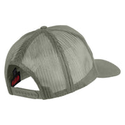 Desert Storm Iraqi Freedom Veteran Patched Solid Cotton Twill 5 panel Mesh Back Cap - Grey OSFM