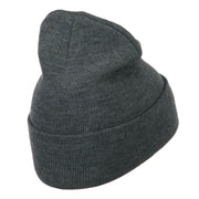 Black Ribbon Skin Cancer Embroidered Long Beanie