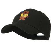 Bear with Blue Flag Mascot Embroidery Cap