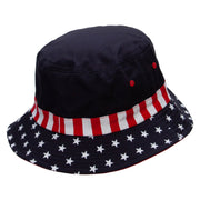 Happy Family Embroidered USA Flag Bucket Hat - Flag M