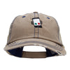 Smart Phone Ringing Embroidered Low Profile Special Cotton Mesh Cap - Khaki OSFM