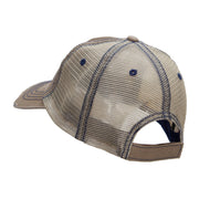 Smart Phone Ringing Embroidered Low Profile Special Cotton Mesh Cap - Khaki OSFM